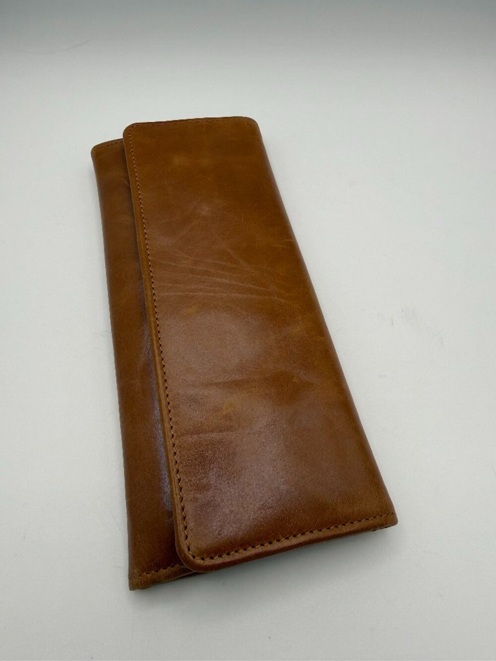 NWOT Hobo International Tan Large Trifold Leather Wallet Sadie Jill - Picture 2 of 9